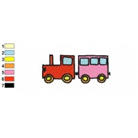 Train Toy Embroidery Design